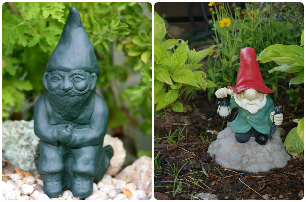 2 Garden Gnomes - inspirational garden characters